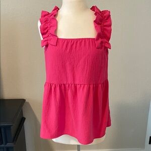 Women's Ruffled Pink Top